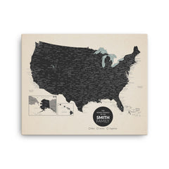 US Map Pinboard With 1,000 Pins - Great For Travelers!