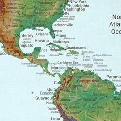 Americas Push Pin Map - Topographic - With 1,000 Pins!