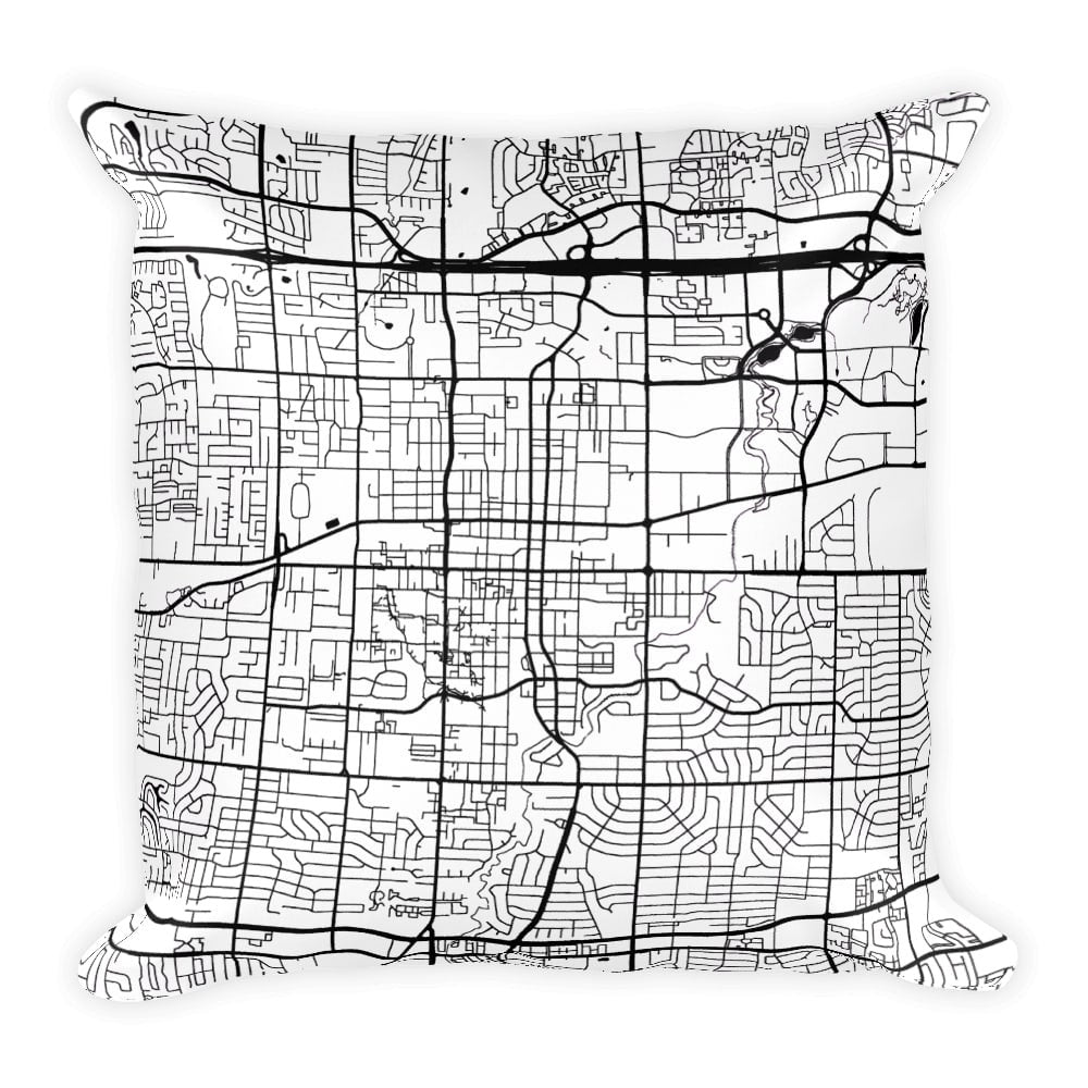 Arlington Map Pillow – Modern Map Art