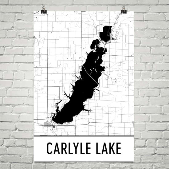 Carlyle Lake IL Art and Maps