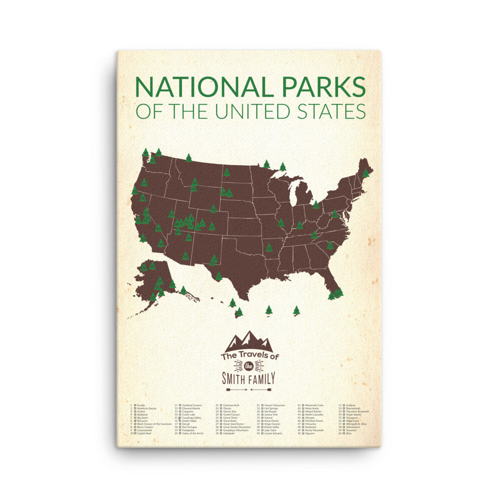 Personalized National Park Map
