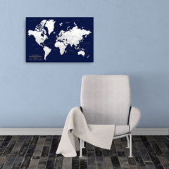 Pinnable World Map Travel Pin Board - Comes with 1,000 Pins!