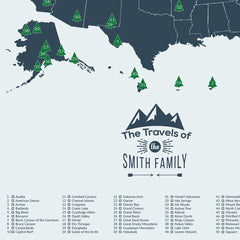 National Park Map Gift