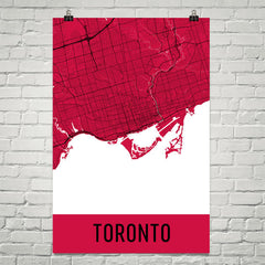 Toronto ON Street Map Poster White