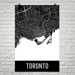 Toronto ON Street Map Poster Blue