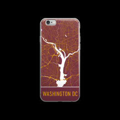 Washington DC Map iPhone 6 Plus or 6s Case by Modern Map Art
