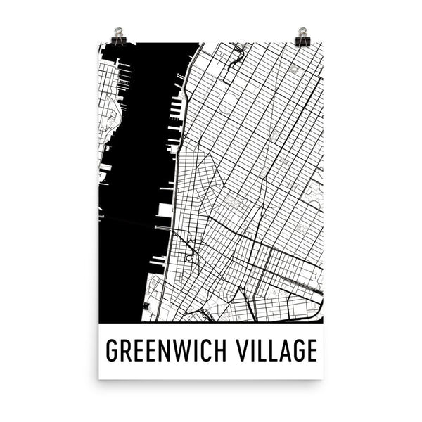 Greenwich Village New York Map, Art, Print, Poster, Wall Art From $19.99 - ModernMapArt