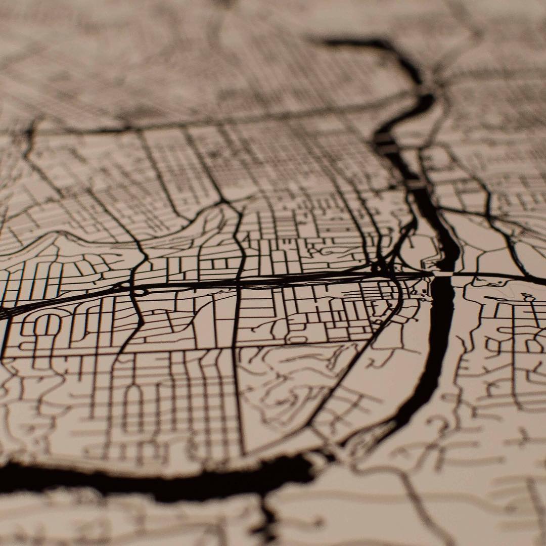 city map print art