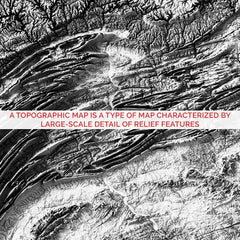 Utah State Topographic Map Art