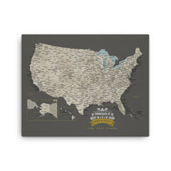 USA Push Pin Travel Map With 1,000 Pins