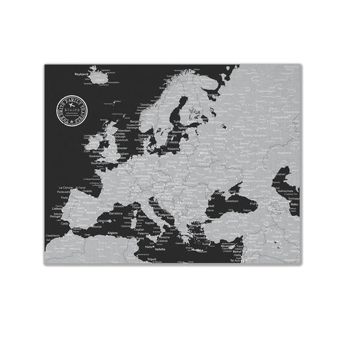 Europe Push Pin Maps