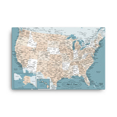 Map Of USA With 1,000 Pins - Great Gift!