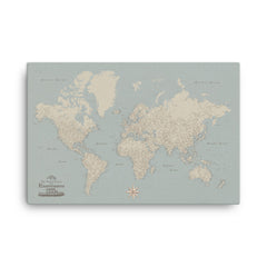 Vintage Old World Map For Wall To Pin