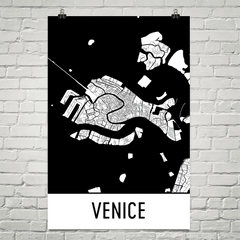 Venice Italy Street Map Poster