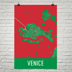 Venice Italy Street Map Poster