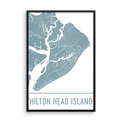 Hilton Head Island Street Map Poster