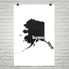 Alaska Home State Map Art