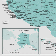 Watercolor United States Push Pin Map With 1,000 Pins