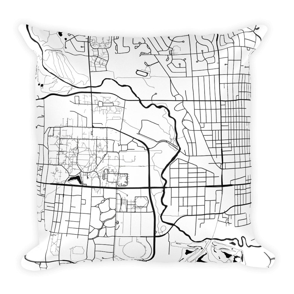 Ames Map Pillow – Modern Map Art
