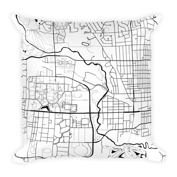 Ames Map Pillow – Modern Map Art