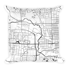 Ames Map Pillow – Modern Map Art