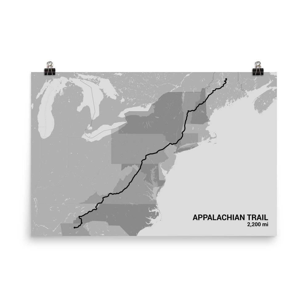 Appalachian Trail Map Art Prints