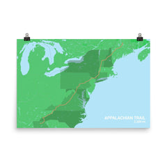 Appalachian Trail Map Art Prints