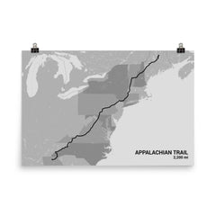 Appalachian Trail Map Art Prints