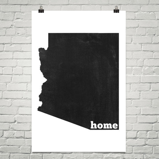 Arizona Home State Map Art