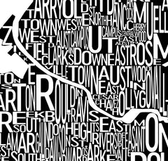 Austin Neighborhood Typography Prints – Modern Map Art