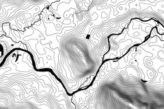 Banff National Park Topographic Map Art