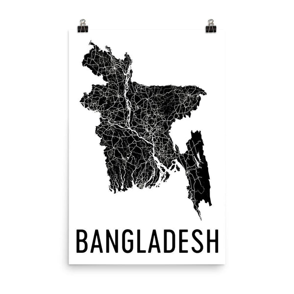 Bangladesh Wall Map Print - Modern Map Art