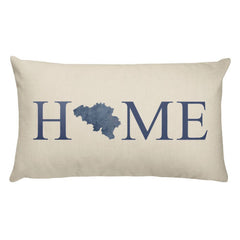 Belgium Map Pillow – Modern Map Art