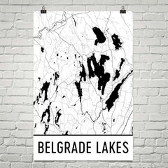 Belgrade Lakes ME Art and Maps