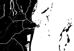 Belize Wall Map Print - Modern Map Art