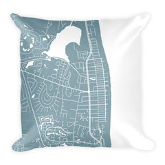 Bethany Beach Map Pillow – Modern Map Art