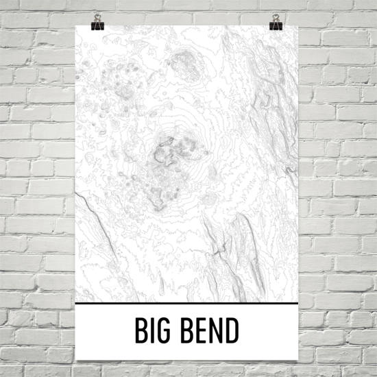 Big Bend Topographic Map Art