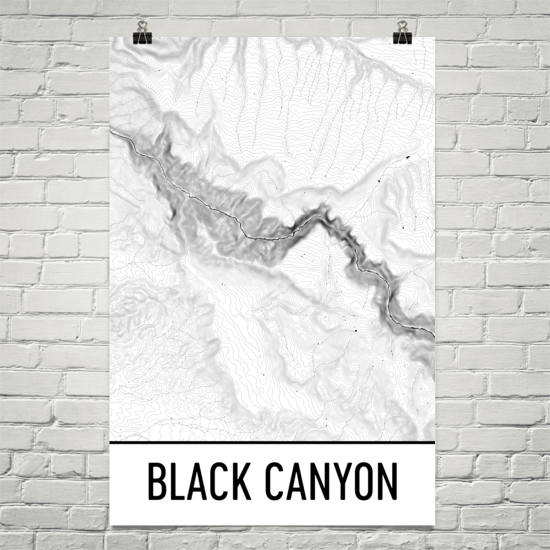 Black Canyon Topographic Map Art