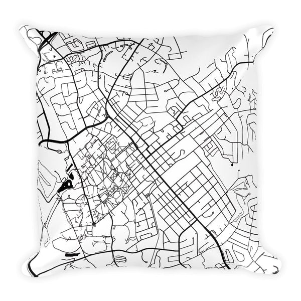 Blacksburg Map Pillow – Modern Map Art