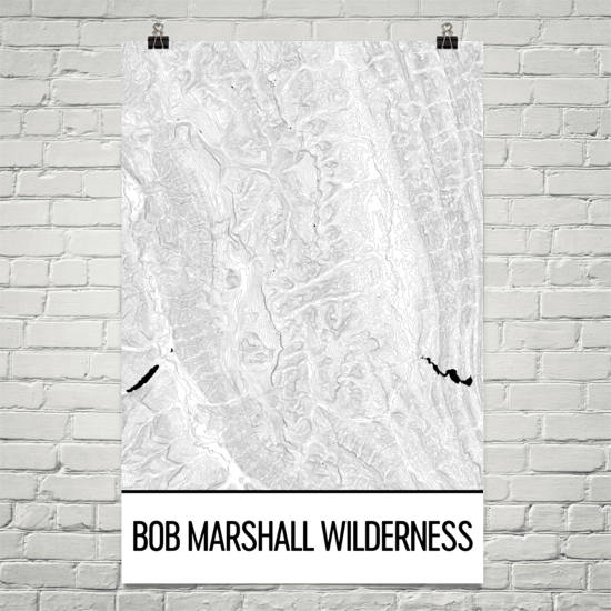 Bob Marshall Wilderness Topographic Map Art