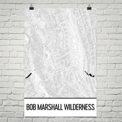 Bob Marshall Wilderness Topographic Map Art