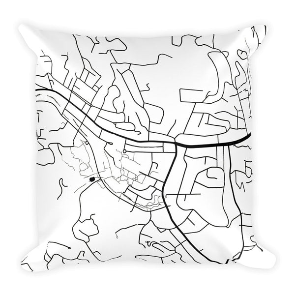 Boone Map Pillow – Modern Map Art