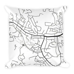 Boone Map Pillow – Modern Map Art