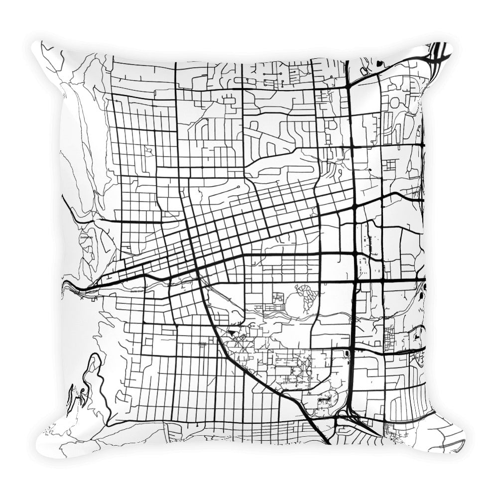 Boulder Map Pillow – Modern Map Art