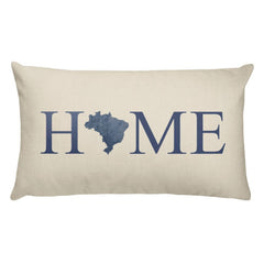 Brazil Map Pillow – Modern Map Art