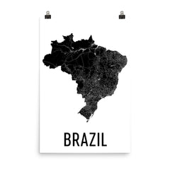 Brazil Wall Map Print - Modern Map Art