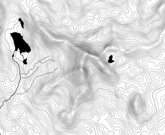 Broken Top Point Topographic Map Art