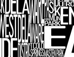 Buffalo Neighborhood Typography Prints – Modern Map Art