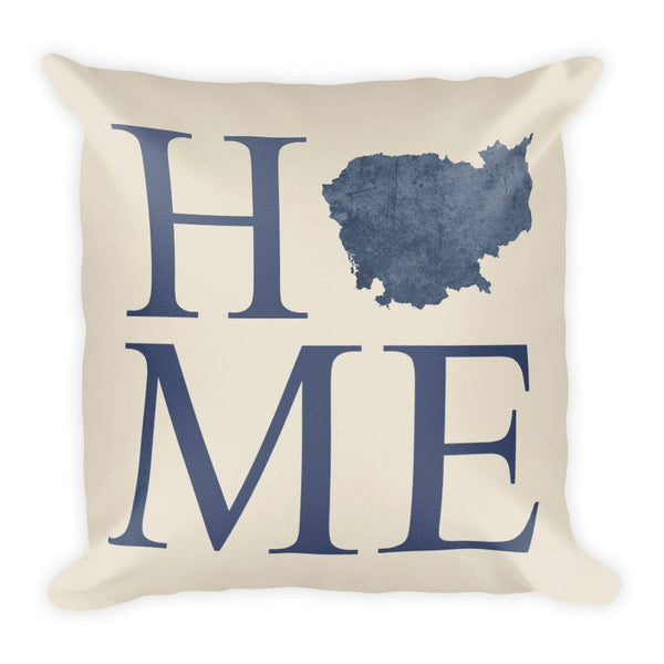 Cambodia Map Pillow – Modern Map Art