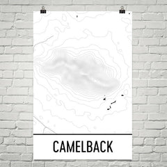 Camelback Mountain Topographic Map Art